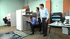 Ava Addams' office gangbang with double penetration